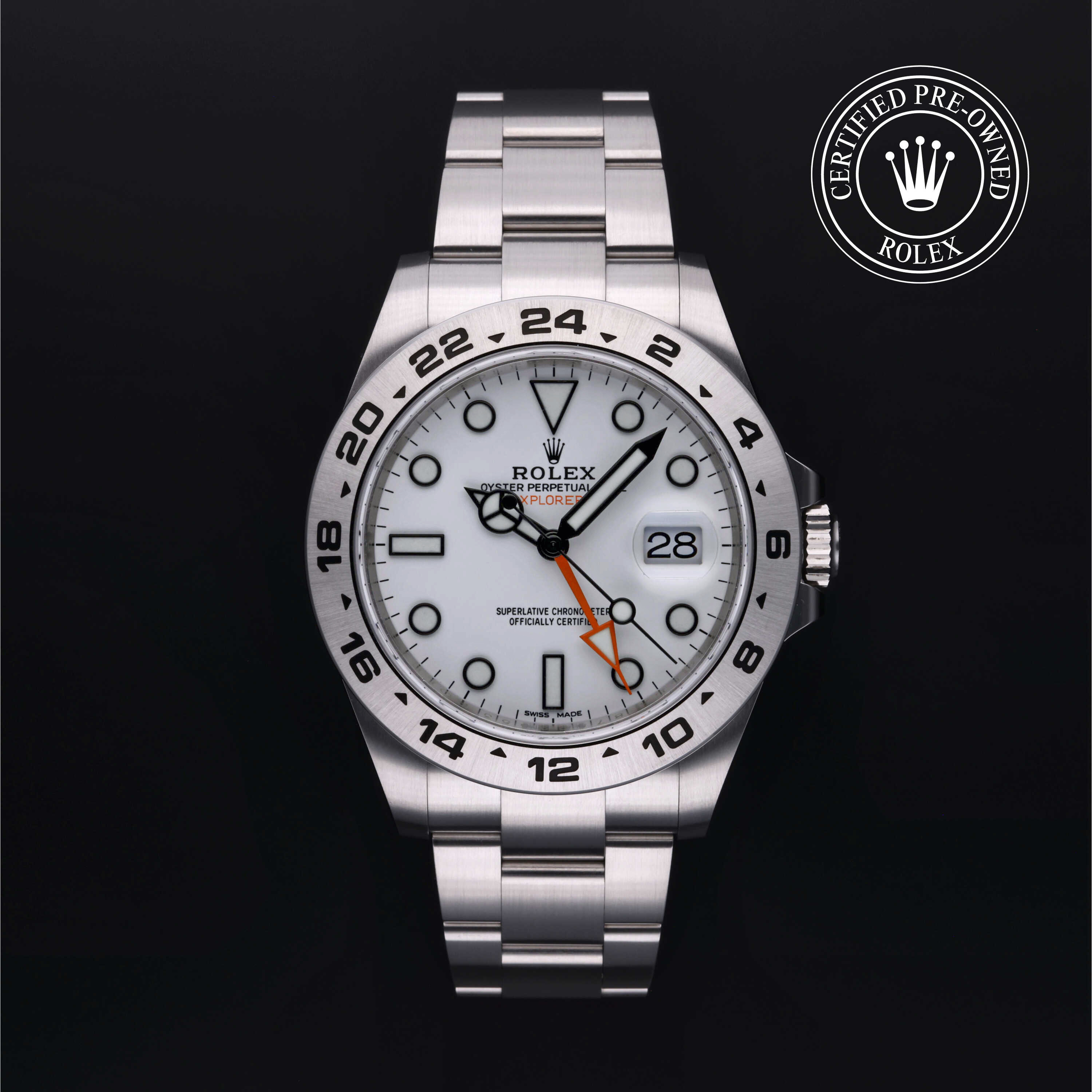 Rolex Explorer II in Steel M216570-0001 at Frank Adams Jewelers