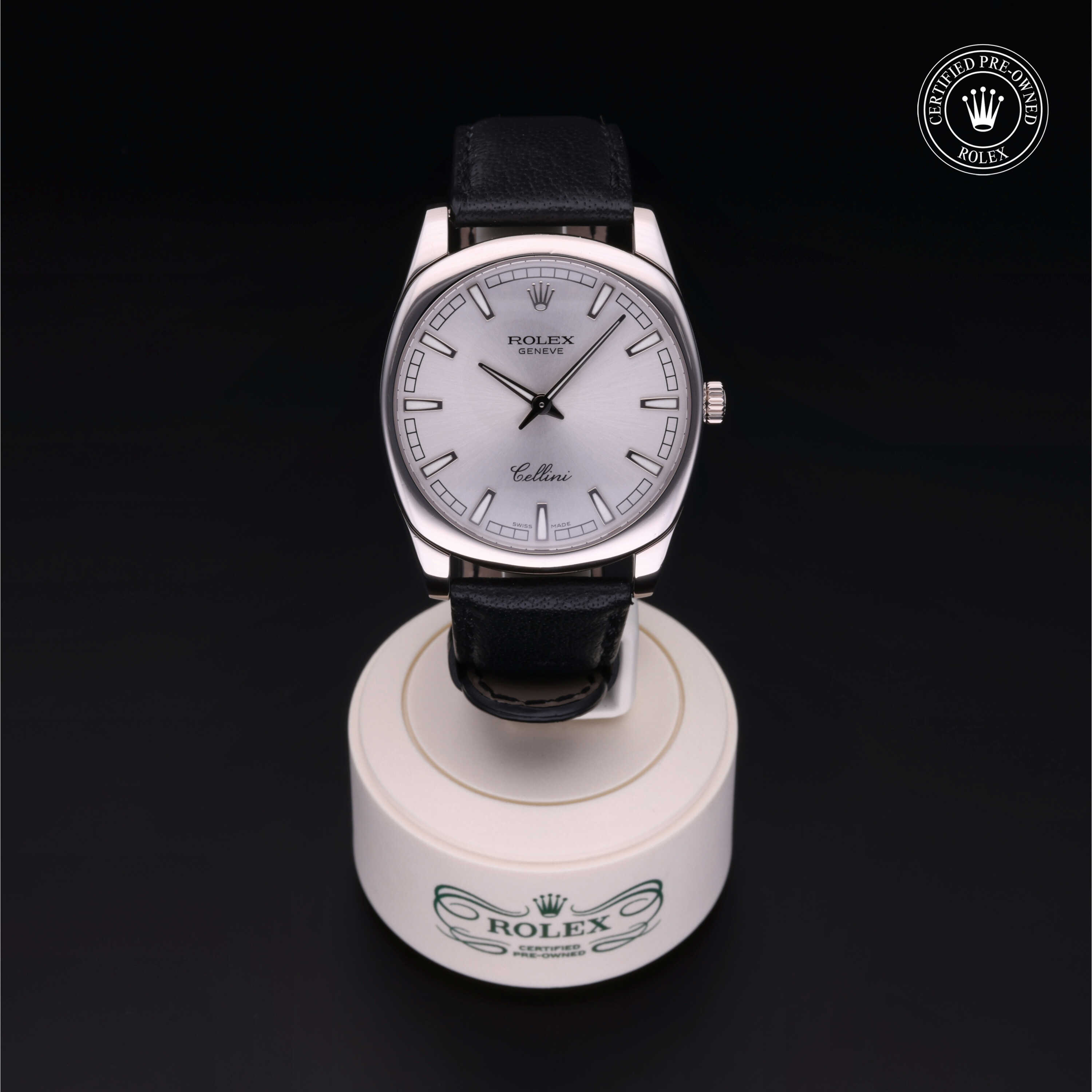 Rolex Cellini in Gold 18 Carat White M4243/9-0008 at Frank Adams Jewelers