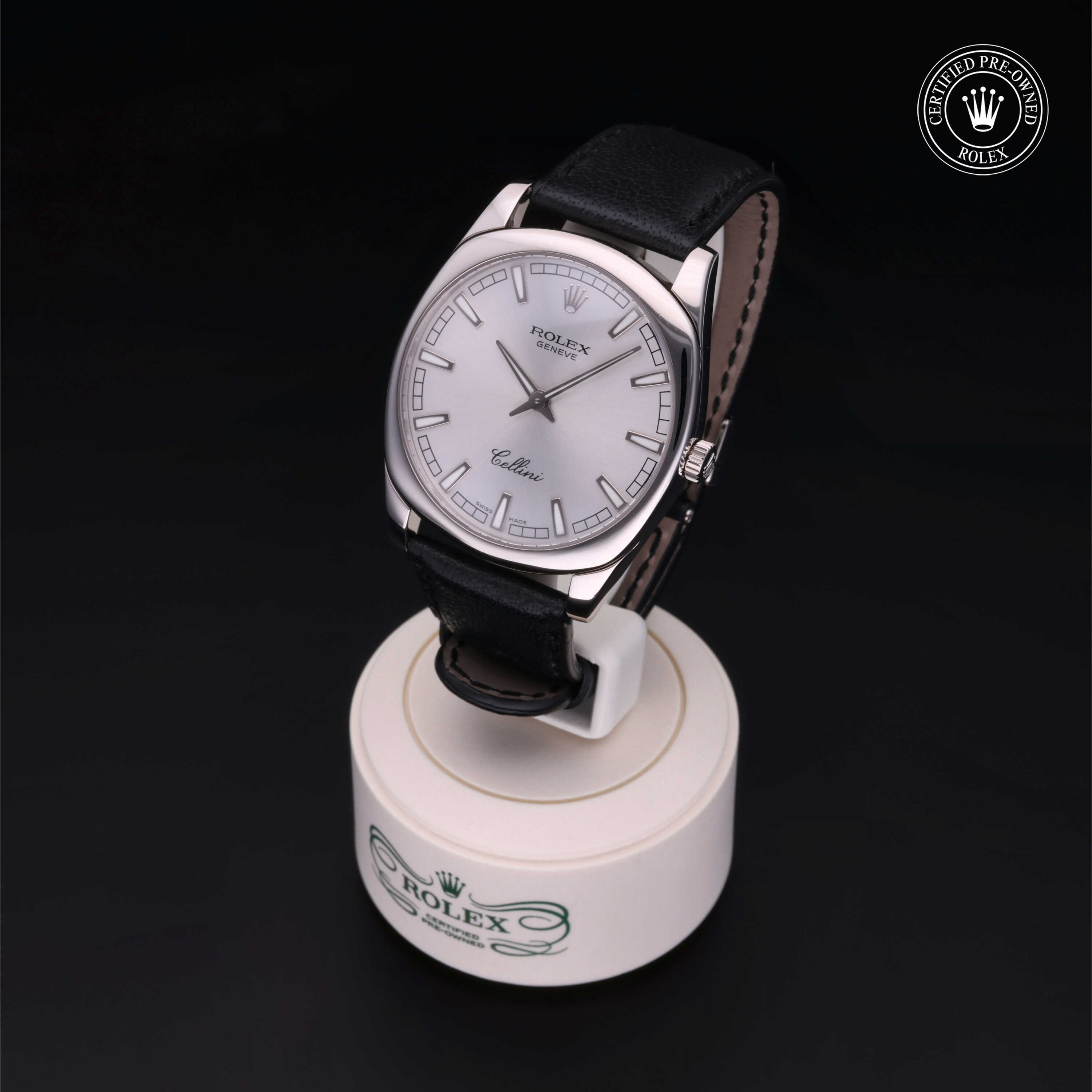 Rolex Cellini in Gold 18 Carat White M4243/9-0008 at Frank Adams Jewelers