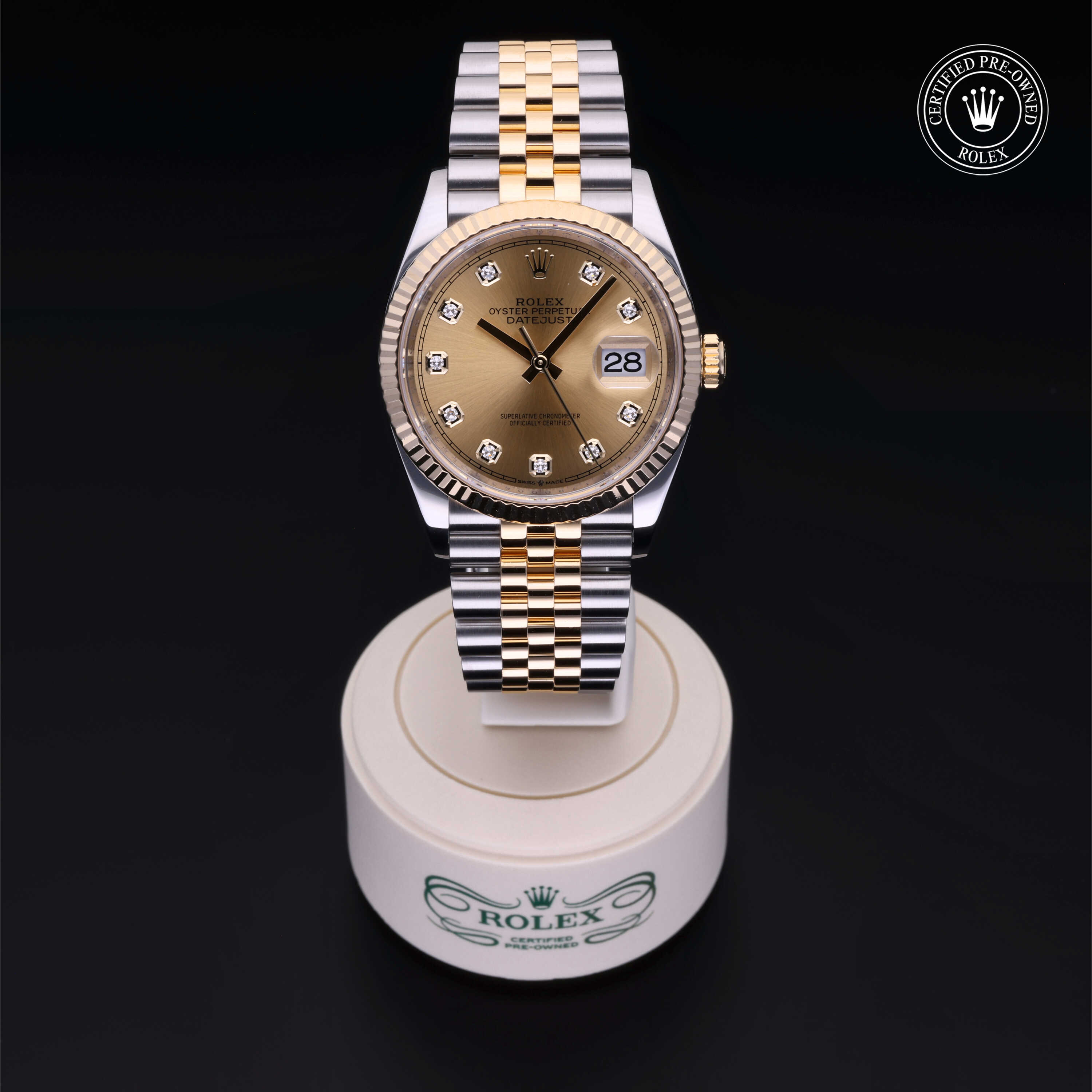 Rolex Datejust in Rolesor 18 Carat Yellow M126233-0017 at Frank Adams Jewelers