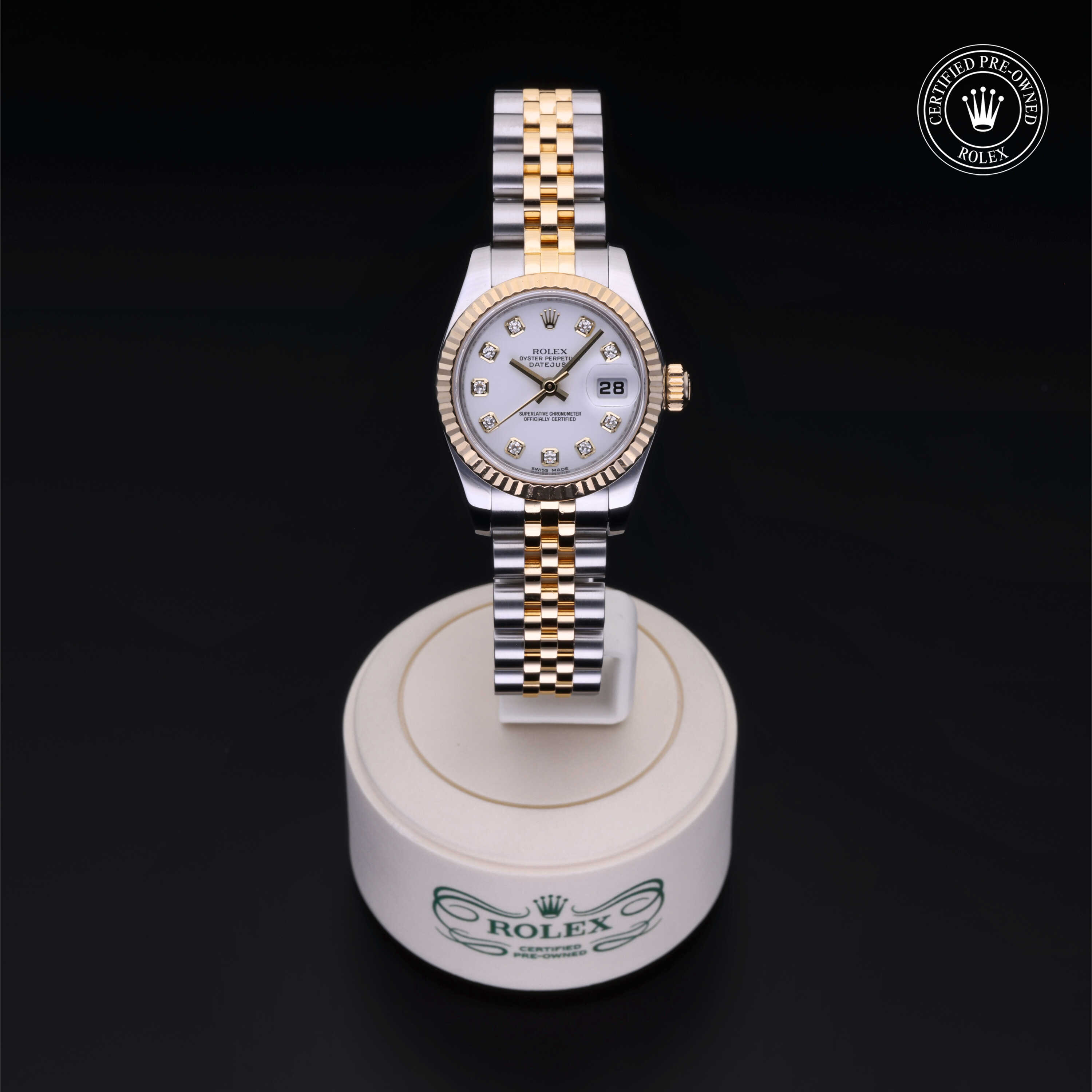 Rolex Lady-Datejust in Rolesor 18 Carat Yellow M179173-0085 at Frank Adams Jewelers