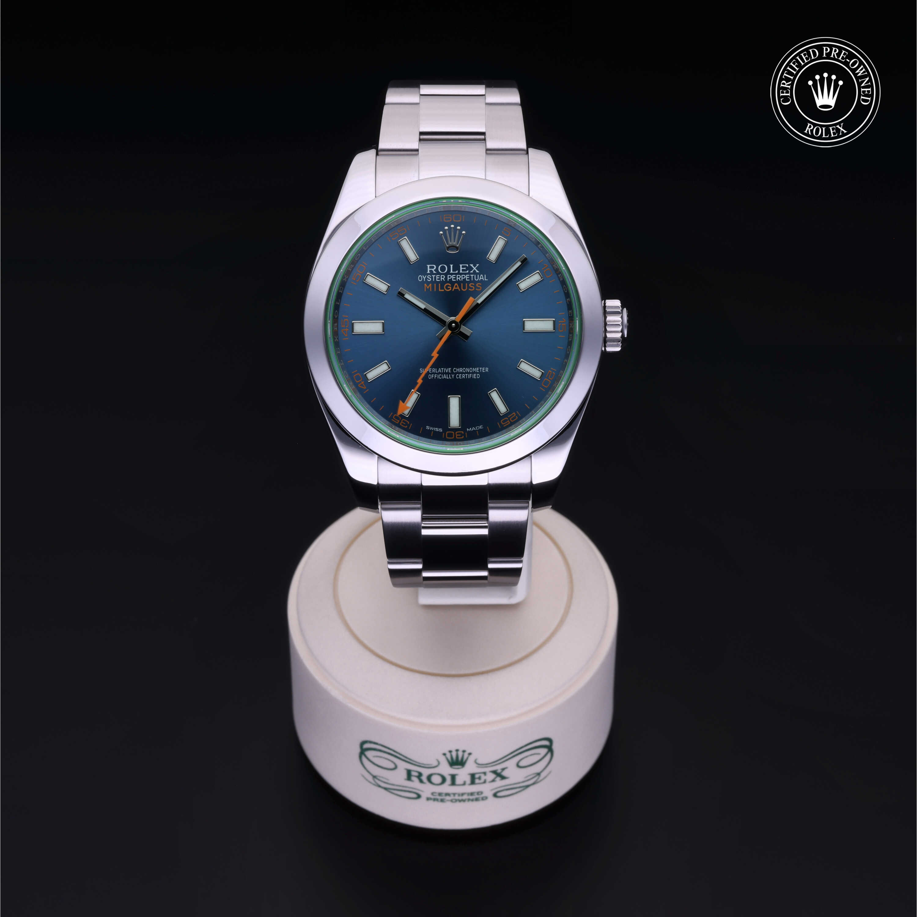 Rolex Milgauss in Steel M116400GV-0002 at Frank Adams Jewelers