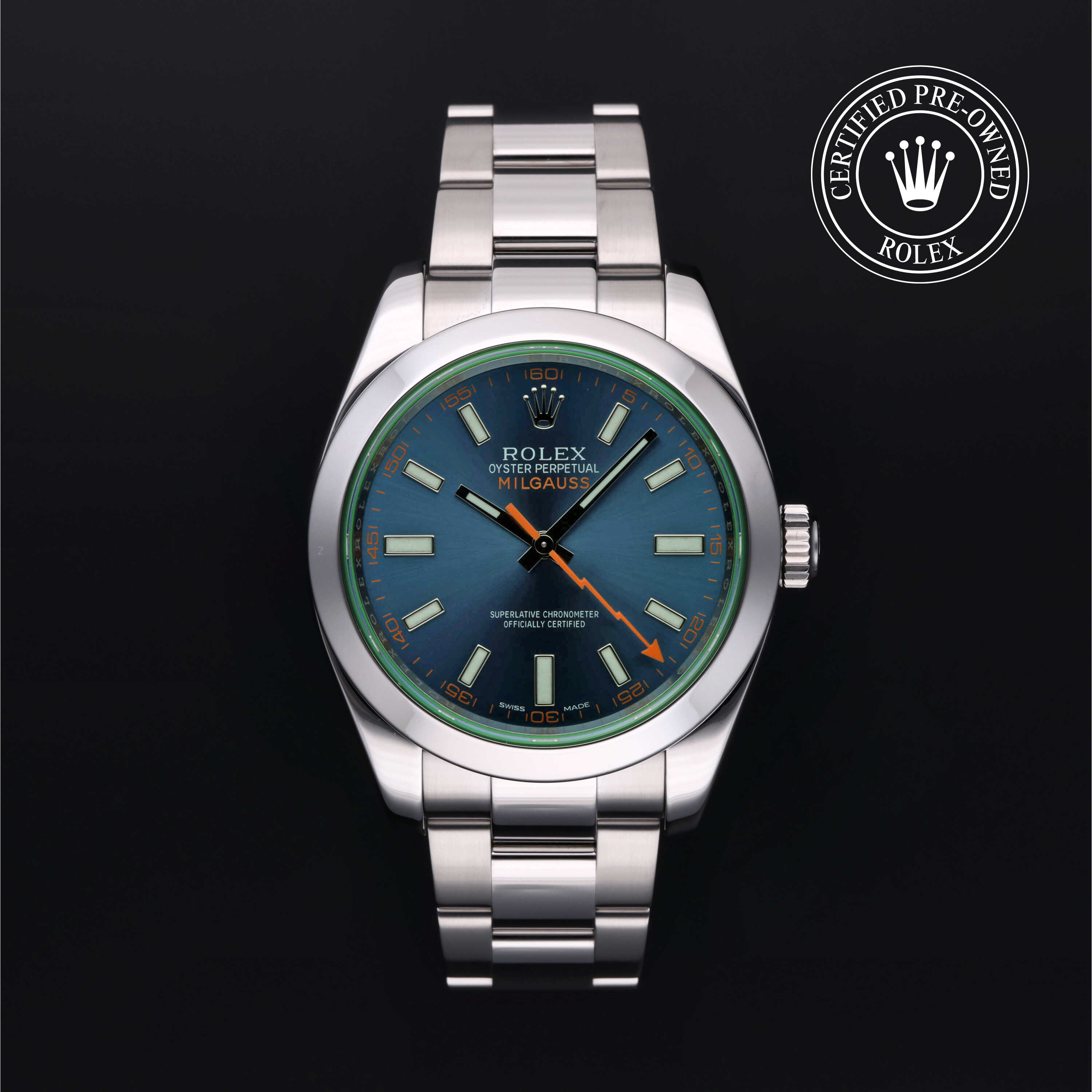 Rolex Milgauss in Steel M116400GV-0002 at Frank Adams Jewelers
