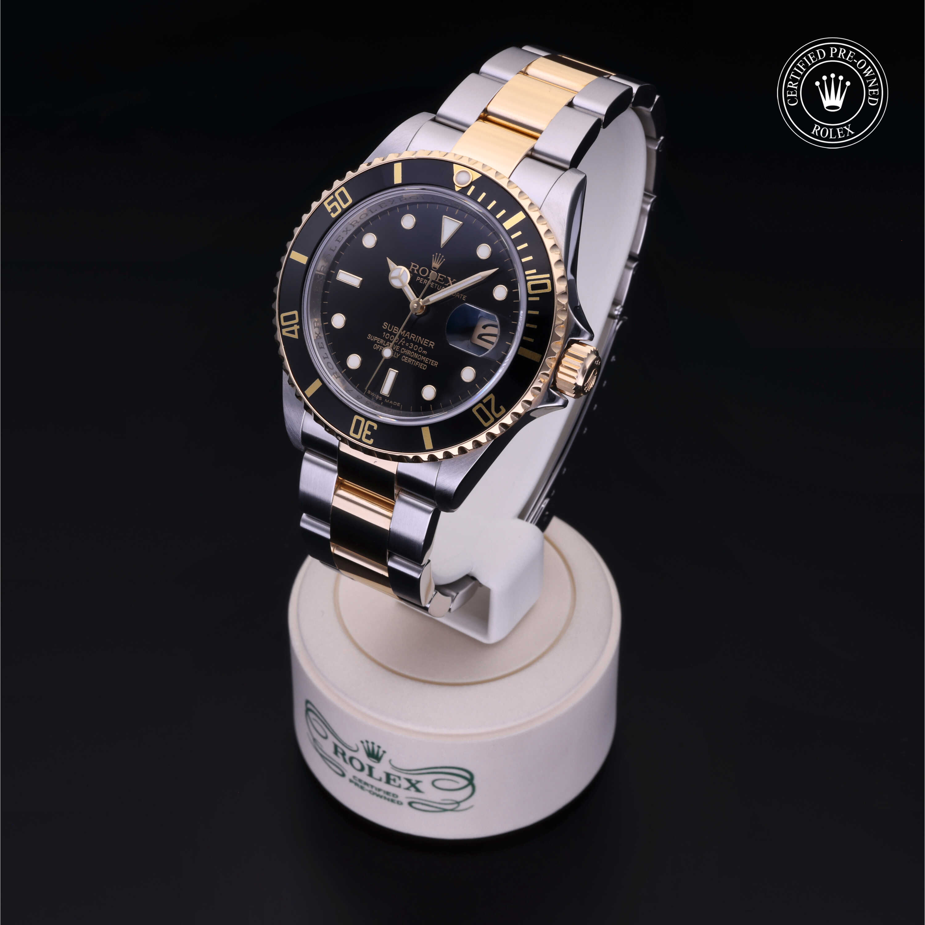Rolex Submariner in Rolesor 18 Carat Yellow M16613LN-0005 at Frank Adams Jewelers