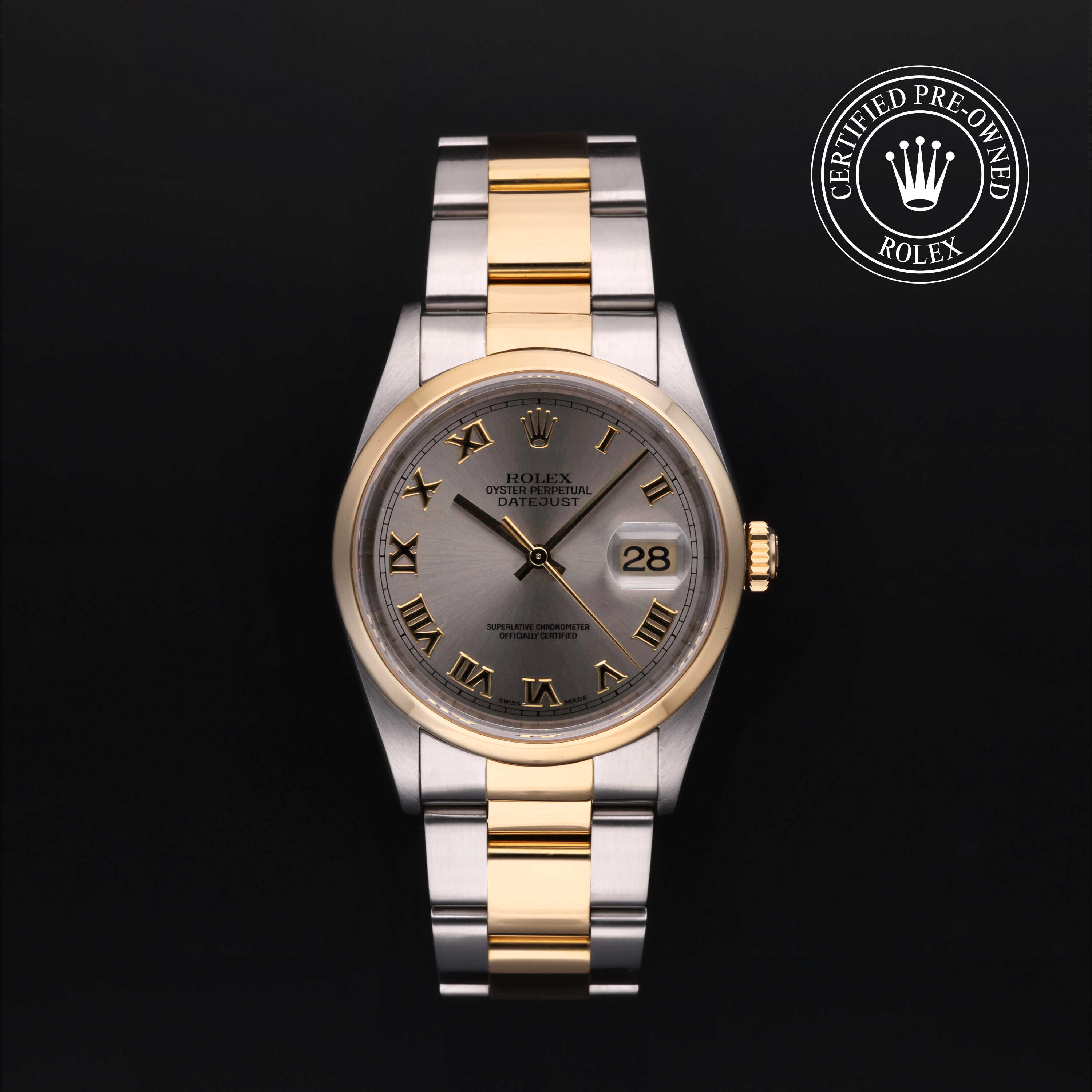 Rolex  in Rolesor 18 Carat Yellow M16203-0007 at Frank Adams Jewelers