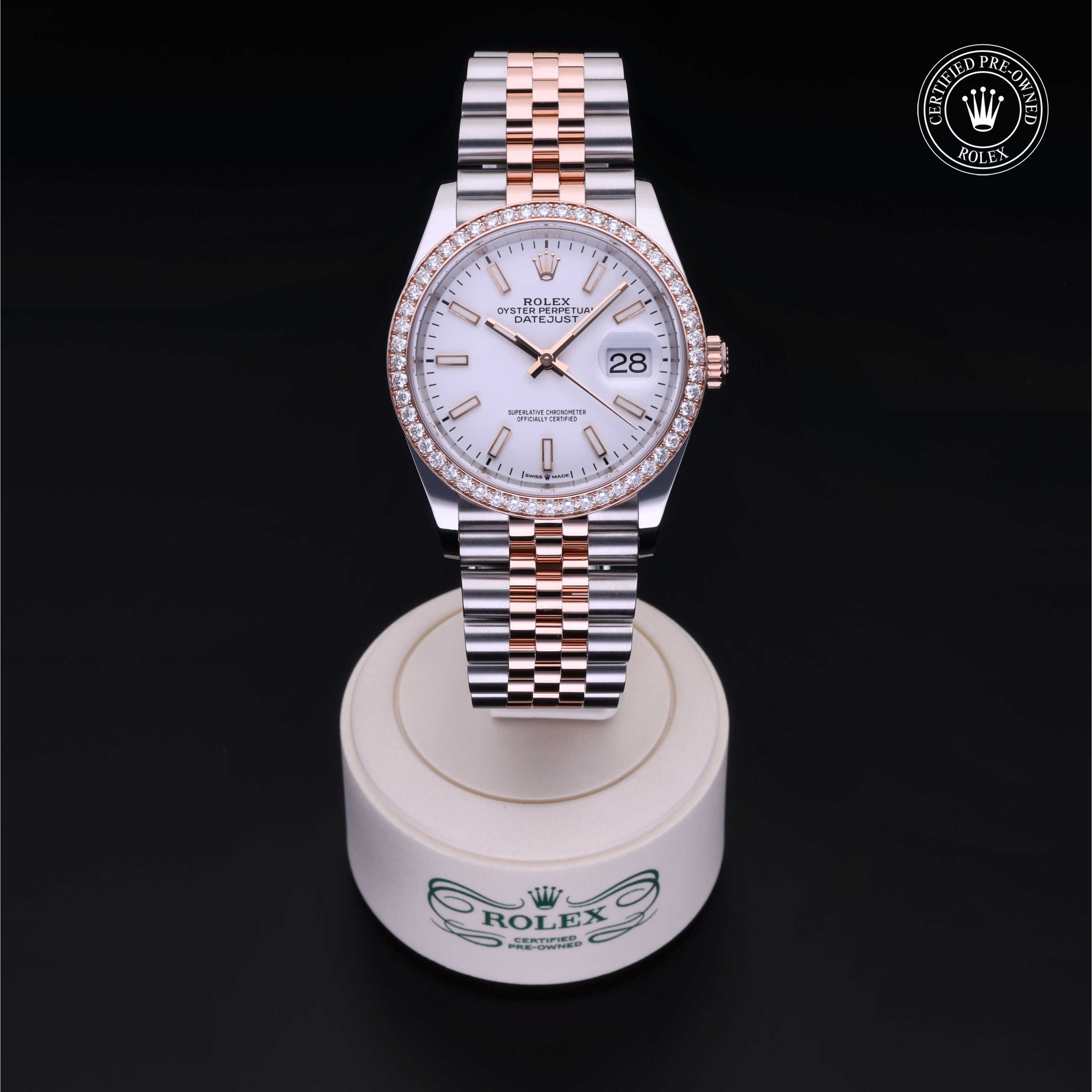 Rolex in Rolesor 18 Carat Red M126281RBR-0006 at Frank Adams Jewelers Rolex in Rolesor 18 Carat Red M126281RBR-0006 at Frank Adams Jewelers