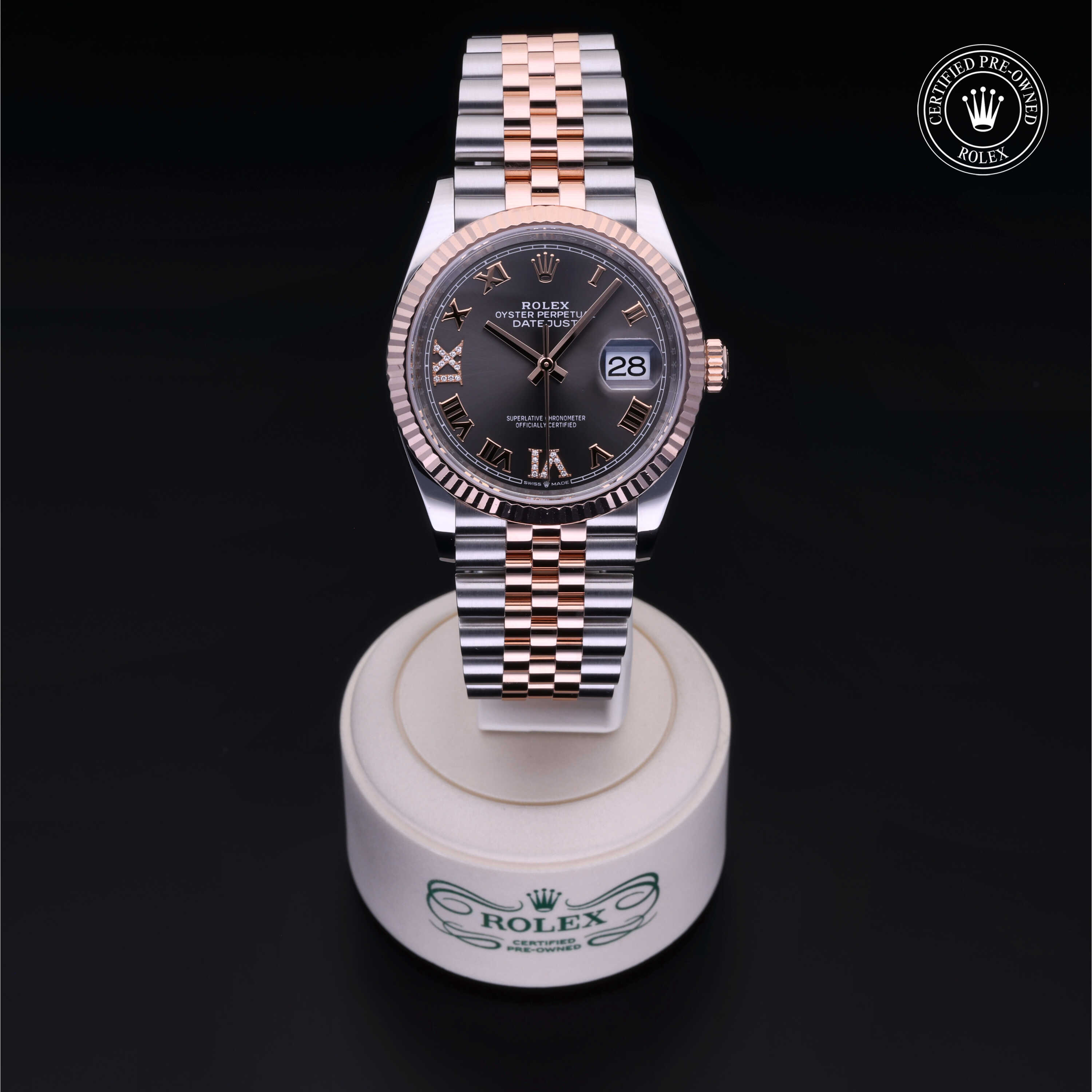 Rolex Datejust in Rolesor 18 Carat Red M126231-0023 at Frank Adams Jewelers