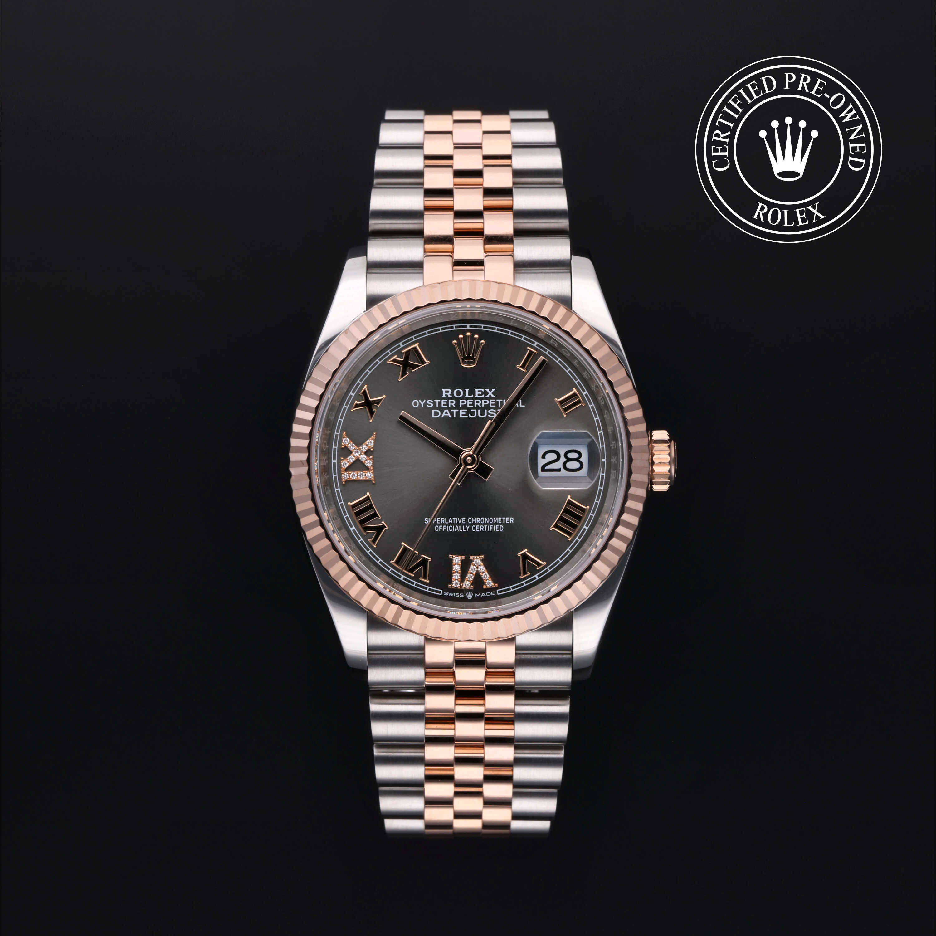 Rolex Datejust in Rolesor 18 Carat Red M126231-0023 at Frank Adams Jewelers