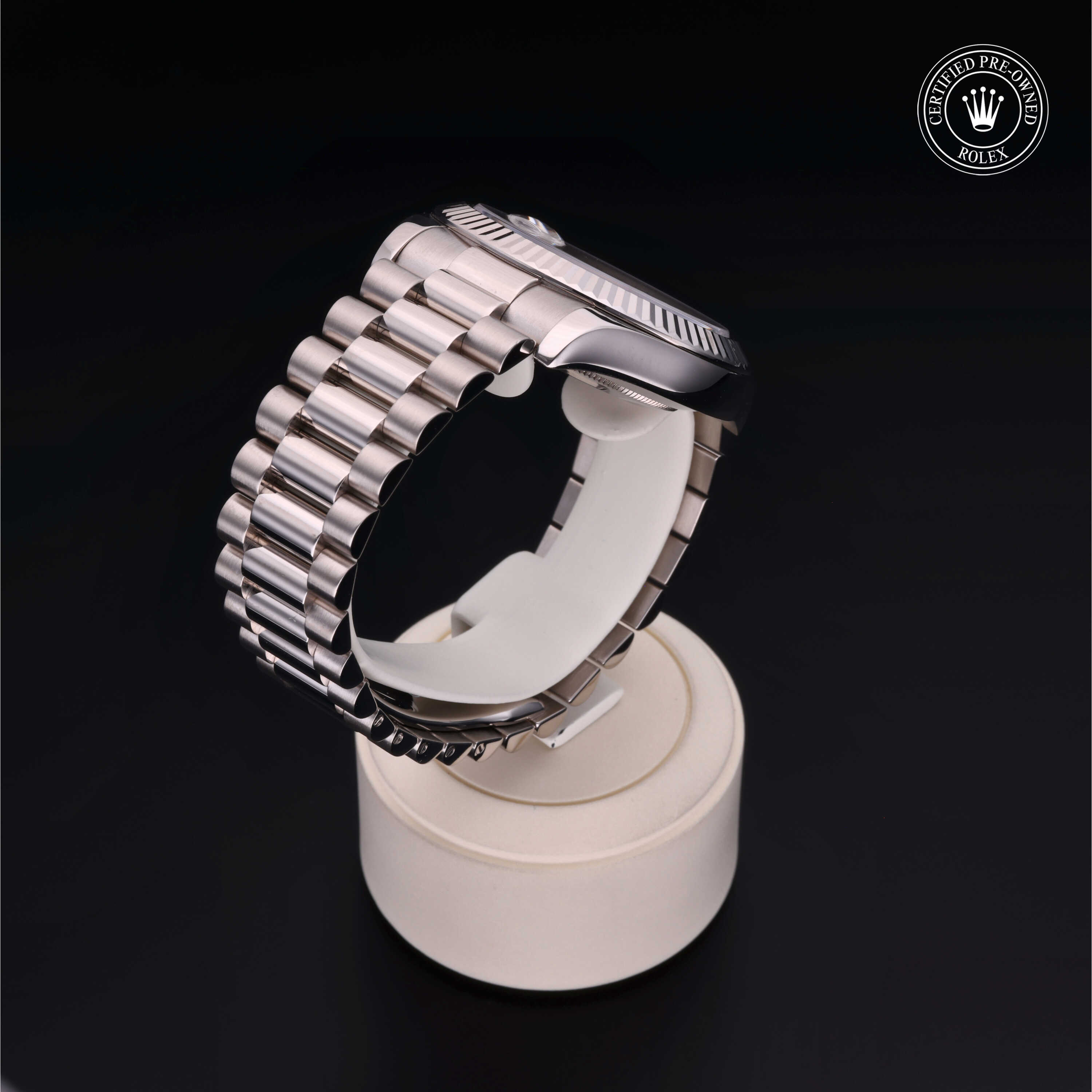 Rolex Day-Date in Gold 18 Carat White M218239-0003 at Frank Adams Jewelers