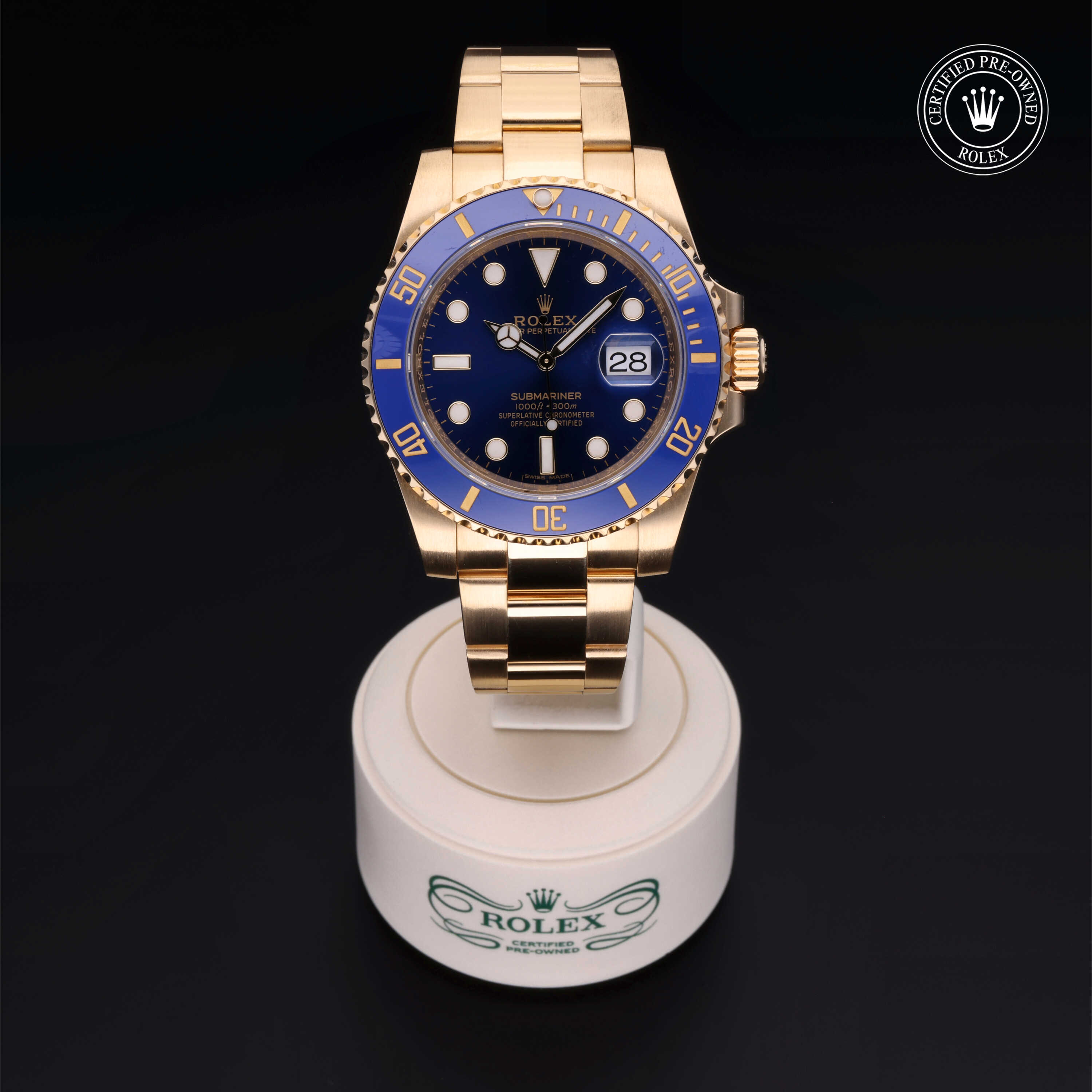 Rolex Submariner in Gold 18 Carat Yellow M116618LB-0003 at Frank Adams Jewelers