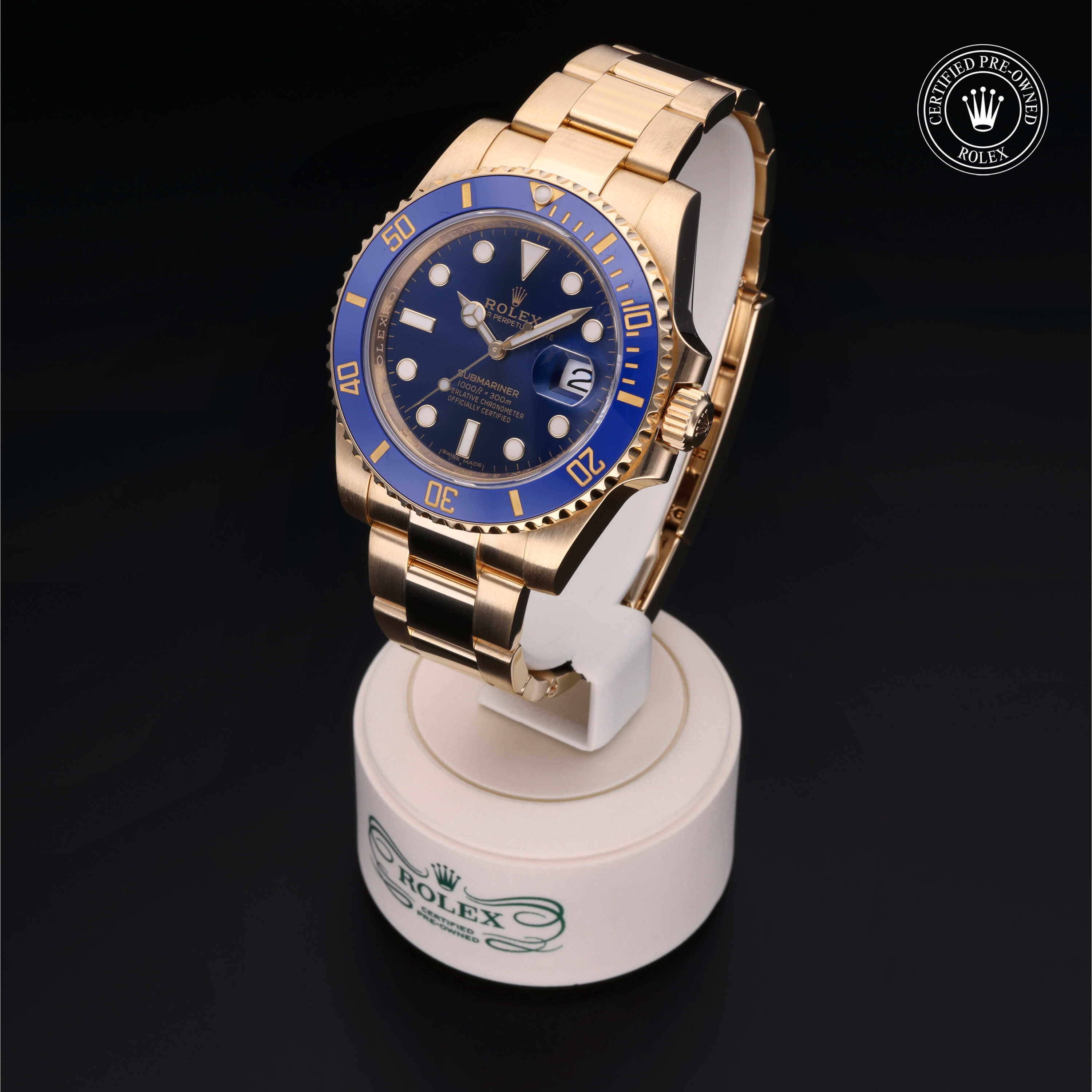 Rolex Submariner in Gold 18 Carat Yellow M116618LB-0003 at Frank Adams Jewelers