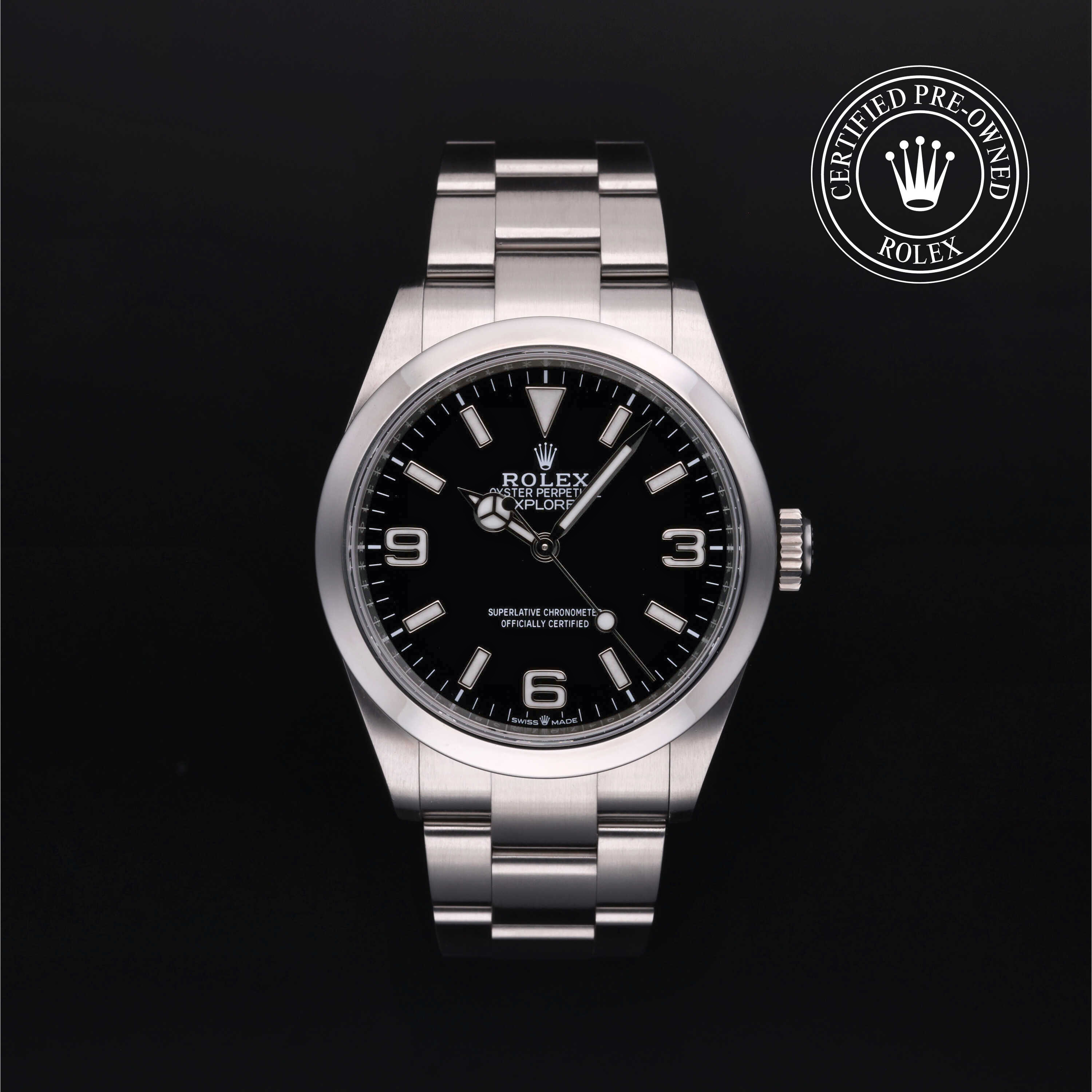 Rolex Explorer in Steel M224270-0001 at Frank Adams Jewelers
